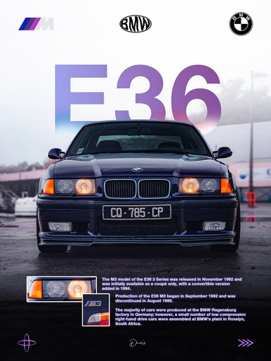 Poster - BMW M3 E36