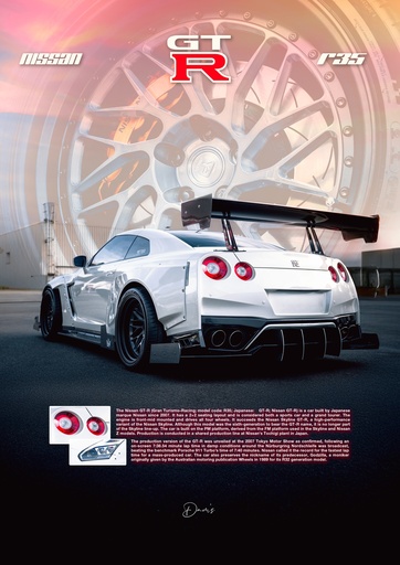 Poster - NISSAN GTR LBWLK