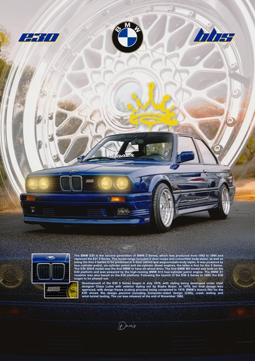 Poster - BMW E30 BBS